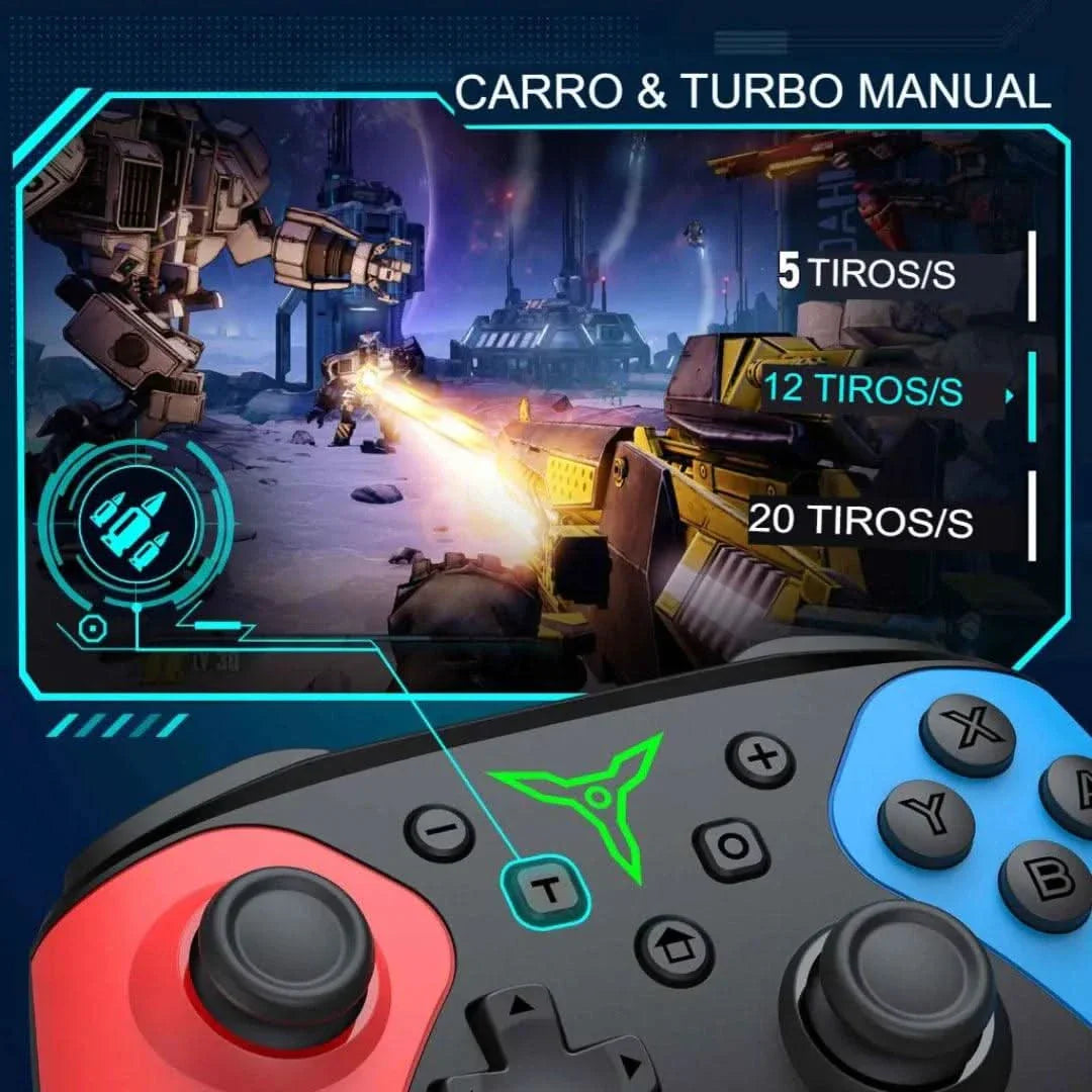Controle Sem Fio Para Nintendo Switch & PC Com Botões Programáveis | Innova Fácil