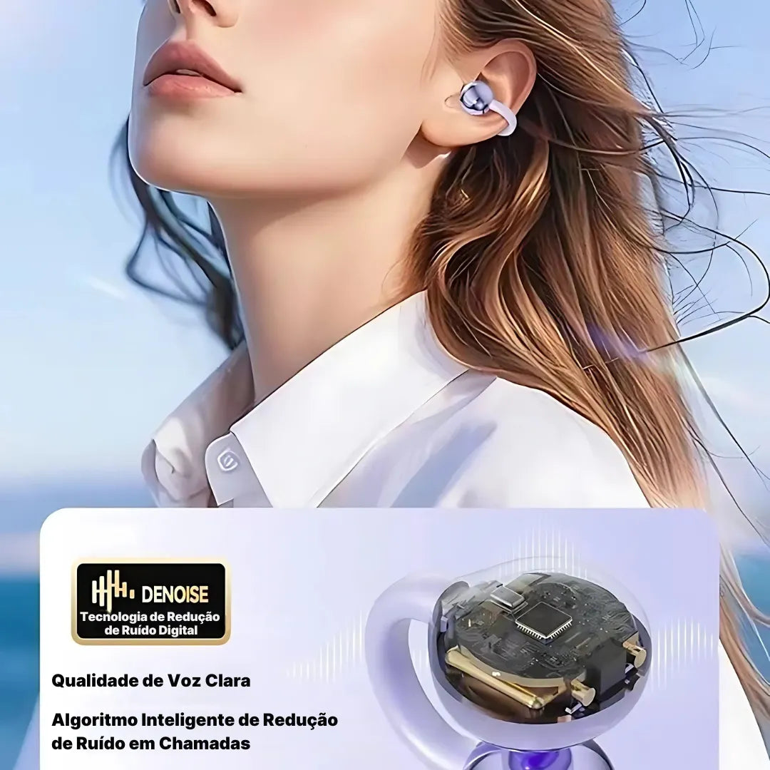 Fone Bluetooth FreeClips Open Ear Confortável e Moderno - OFERTA EXCLUSIVA 🔥