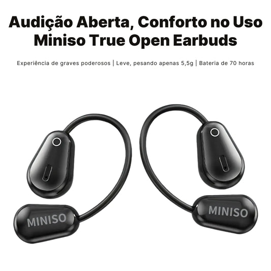 Fone Tradutor Miniso M97 Bluetooth 5.4 com Cancelamento de Ruído e 70 Horas de Bateria | Innova Fácil