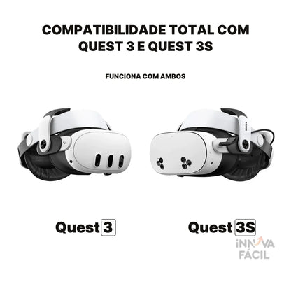 Cinta De Cabeça M3PRO Com Bateria Magnética 5200mAh Para Meta Quest 3 | Innova Fácil