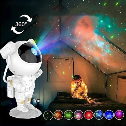 Projetor De Luz Astronauta – Galáxia Brilhante E Atmosfera Incrível | Innova Fácil